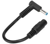 Para HP 5,5 x 2,5 mm hembra a 4,5 x 3,0 mm macho puerto pequeño con adaptador de curvatura de pasador línea de conversión