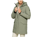 Parka Scotta Rainy verde khaki con capucha para hombre