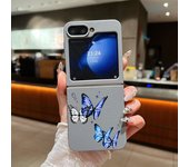 Colorful Butterfly Leather Texture Case For Samsung Galaxy Z Flip 5 4 6 3 5G Folding Soft TPU Phone Cover For Samsung Z Flip4