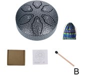 3 Inch 6-Tone Steel Tongue Drum Mini Hand Pan Drums with Drumsticks Percussion Musical Instruments Drum Accessories