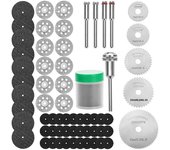 60 pcs Cutting Set Cutting Discs for Dremel Rotary Tool 36 Pieces Circular Fine Cutting Wood Saw Blade