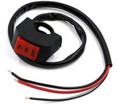 LED Headlight Switch Far Near Three Line Motorcycle Handlebar Switch Button Driving Light Switch Motorbike Switch Button