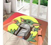 Baby Yoda The M-Mandalorian Floor Mat Graphic Printed Flannel Doormats For Bathroom Kitchen Entrance Carpet Home Decor