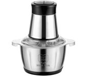 Picadora Electrica de 250W, con 4 cuchillas afiladas y tazón de acero inoxidable de 2L, picadora de cocina para carne, verduras,cebolla y frutas