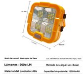 Luces Solares Al Aire Libre Recargable Luz de Inundación Solar Reflector LED Proyector Recargable Proyector Lámpara de La Construcción