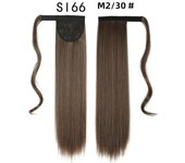 Synthetic Long Straight Wrap Around Clip In Ponytail Hair Extension For Women 22inch Heat Reistan Pony Tail Fake Hair budabuda