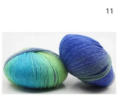 1 Rolls 50g/ball Rainbow Yarn Wool Crochet Yarn Fancy Lana Knitting Yarn Croche Laine Hand Knitting Colorful Soft Fine
