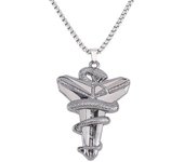 Commemorative Kobe Necklace Stainless Steel Basketball Star Souvenir Fashion Necklace, Black Mamba Commemorative Necklace