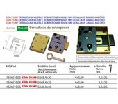 Cerradura mueble sobreponer 500-30 mm+llave zamac a42 oro