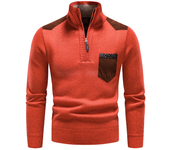 Korean Mens Fleece Sweater Half Zipper Up Jerseys Pullovers Autumn Winter Turtleneck Y2K Sweatshirts Jumpers Male Polo Shirts