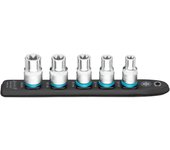 Vigor HAZET 900E-SR/5 Smartrail Conector de Cable de Plástico Flexible Cuadrado Hueco 1/2 Pulgadas Perfil TORX Exterior E12 E14 E16 E18 E20 Número de Herramientas 5