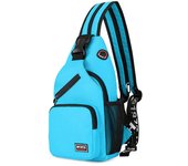Geestock Small Crossbody Bags For Women Sling Chest Bag Female Mini Travel Sport Shoulder Pack Messenger Bags With Earphone Hole