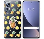 Funda Silicona Transparente para Xiaomi 12 / 12X 5G diseño Piña Dibujos
