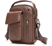 Bolso Hombre Bandolera,Bolso bandolera de Cuero, Impermeable,para senderismo, camping, Deporte al Aire Libre