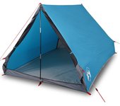 vidaXL Tienda de campaña marco en A para 2 personas impermeable azul