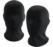 2 Pack Black Full Face Mask Halloween Full Black Mask Full Face Cover Spandex Mask Zentai Hood Mask Full Head Cover Mask Faceless Mask Morph Mask For
