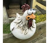 Funny Chicken Fence Decor Statues Resin Garden Farm Yard Chicken Hen Sculpture Art Craft Courtyard Housewarming Home Decoration
