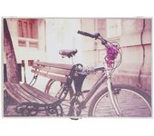 Dcasa Tapa contador de luz o cubrecontador electricos de madera 1 bicicleta de 46x6x32 cm