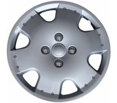 AUTOZOCO Tapacubos universales, Juego de 4 Tapacubos 14 Pulgadas, Tapacubos Coche, Tapacubos Furgoneta, ABS Resistente a Fuertes Impactos, con Anillo sujeción Ajustable, Diseño Mallorca, 14 Pulgadas