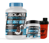 Pack Proteina ISO 2000g y Creatina 300g  - Musclefit + Shaker (regalo) | MuscleVip | Aumento Muscular
