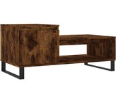 vidaXL Mesa de centro madera contrachapada 100x50x45 cm Blanco, Negro, Blanco brillante Mesita de Salón o Comedor o Auxiliar Mesa de Café Meuble Salón