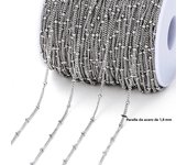 2Meters Stainless Steel Chains Gold Color Lips Beads Beaded Chain for Jewelry Making DIY Necklace Bracelet Accessories