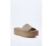 Sandalia madera plataforma de mujer tostado VAS v2406