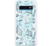 Funda compatible con Samsung Galaxy S10 - Patron conchas