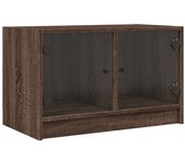 vidaXL Mueble de TV con puertas de vidrio 68x37x42 cm, Mueble de Salon, Mueble TV, Mueble TV salon, Mesa de TV, Mueble tele