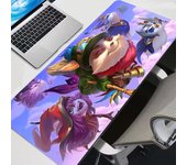 Gaming Mouse Pad League of Legends Teemo Computer Mousepad 90x40 Playmat Natural Rubber Office Carpet Computer Mice Pad For LOL
