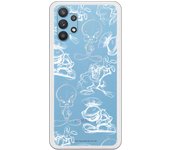 Funda original compatible con Samsung Galaxy A32 - Patron Esbozos Blanco