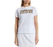 Camiseta VERSACE JEANS COUTURE con Logo de Lentejuelas en el Pecho Color Blanco