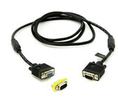 Cable VGA Phoenix Technologies Macho Hembra 3m Negro + Adaptador Macho a Macho