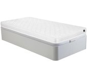 Vente-unique - Conjunto somier baúl blanco + colchón de espuma de 15 cm de grosor - DANAE II de YSMÉE - 90 x 190 cm