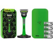 Gillette Labs Edición Limitada Razer Maquinilla de Afeitar Hombre con Barra Exfoliante + 5 Cuchillas de Afeitar de Recambio + Base Magnética y Estuche de Viaje Razer