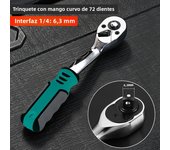 72 Teeth Drive Swivel Ratchet Wrench 1/4" 3/8" 1/2" Steel High Torque Ratchet Wrench Socket Quick Release Wide Used Hand Tools