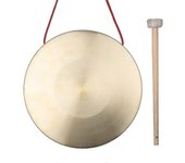 30cm Hand Gong Cymbals Brass Copper Gong Chapel Opera Percussion Instrument With Round Play Hammer(22cm)