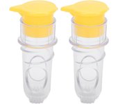 Exprimidor de limón, exprimidor de cítricos, 2 exprimidores de limón portátiles, manual y ahorrador de mano de obra, para limas, cítricos, prensa de tornillo para cócteles y bebidas.