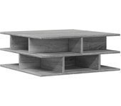 vidaXL Mesa de centro madera de ingeniería 70x70x29 cm Blanco, Negro, Roble Sonoma Mesita de Salón o Comedor o Auxiliar Mesa de Café Meuble Salón