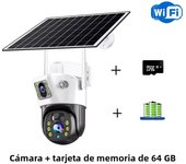 8MP Solar Camera 4G Wireless WiFi Dual Lens CCTV 4K Dual Screen Security Protection Human Detection PTZ Waterproof Outdoors Cam
