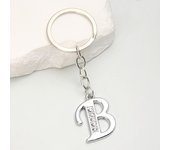 Simple A-Z 26 Letter Pendant Keychain English Alphabet Keyring For Friend Good Gift Holder Handbag Car Jewelry