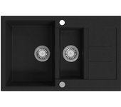 Fregadero de Cocina con 2 Seos Negro granito