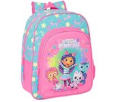 SAFTA MOCHILA INFANTIL ADAPT.CARRO GABBY'S DOLLHOUSE CONFETTI 26x34x11cm