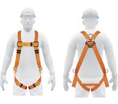 Arnés de Cuerpo Completo Truper con 3 Anillos de Acero Forjado y Cinta de Poliéster