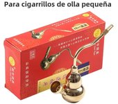 High quality brass Portable Smoking Pipe Tar Filtration Microfilter Cigarette filter Washable Recyclable Tobacco Pipe Men Gifts