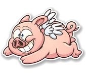DK95# Flying Pig With wings Car Stickers Funny Creative Waterproof Vinyl Decal Motorcycle Decorative Accessories