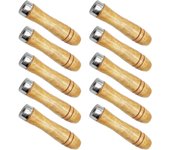 Mango de Archivo de Madera, 10 piezas de Archivos de mano de Madera con collar de metal, para herramienta de Corte Manual de Archivos
