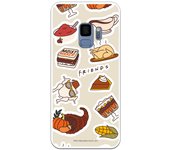 Funda original compatible con Samsung Galaxy S9 - Friends Food Stickers