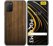 Tumundosmartphone Funda Gel Tpu para Xiaomi POCO M3 / Redmi 9T diseño Madera Dibujos