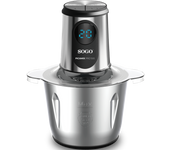 Picadora de Alimentos con 6 Cuchillas de Titanio, 2 Velocidades y Carcasa de acero inoxidable SOGO - 500w